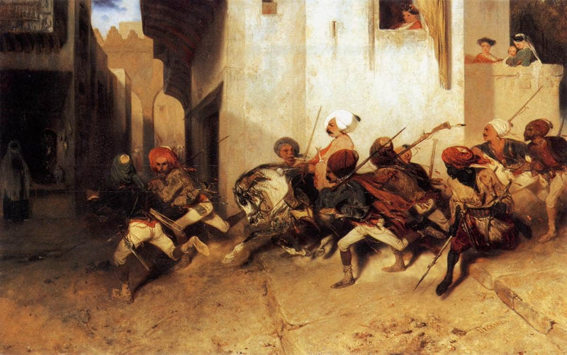 The Turkish Patrol by Alexandre-Gabriel Decamps — Oil Painting Reproduction