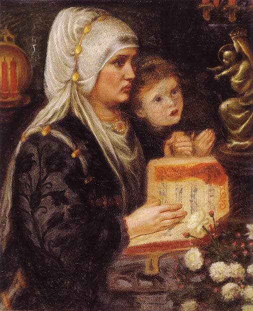 The Two Mothers by Dante Gabriel Rossetti — Oil Painting Reproduction