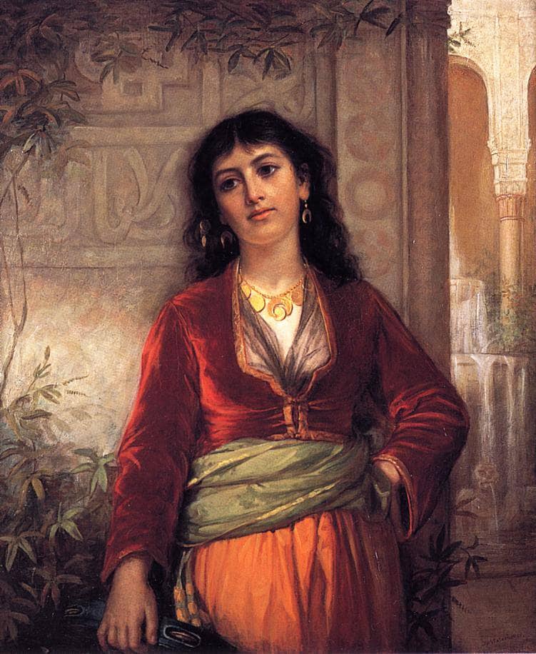 The Unwelcome Companion (A Street Scene in Cairo) by John William Waterhouse — Oil Painting Reproduction