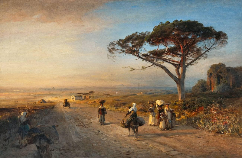 The Via Appia by Albert Flamm — Oil Painting Reproduction