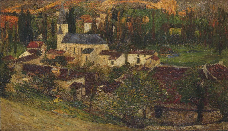 The Village among the trees by Henri Martin — Oil Painting Reproduction
