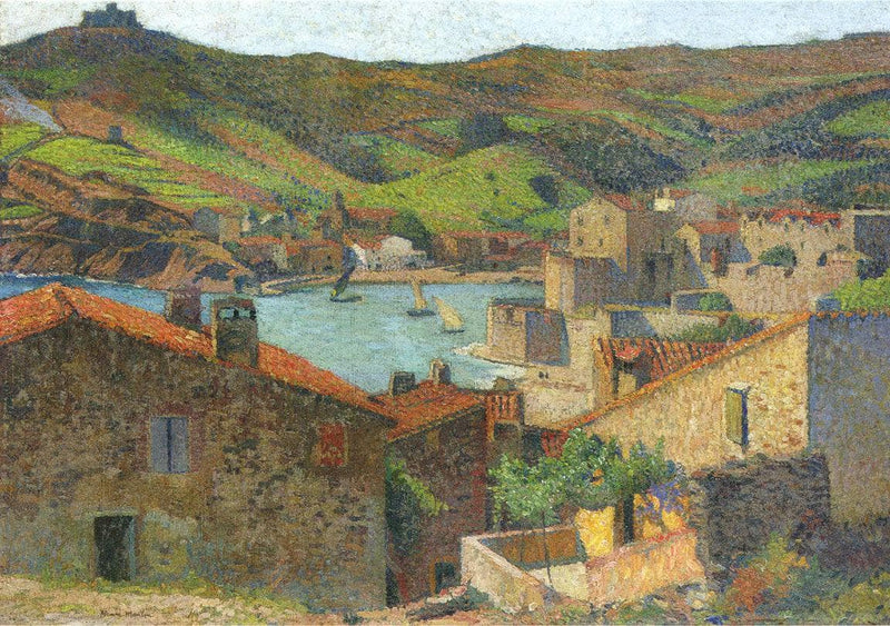 The Village at Port Collioure by Henri Martin — Oil Painting Reproduction
