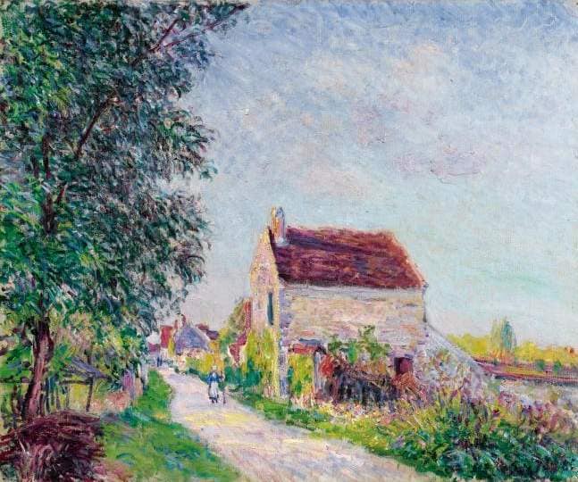 The village of Sablons by Alfred Sisley — Oil Painting Reproduction