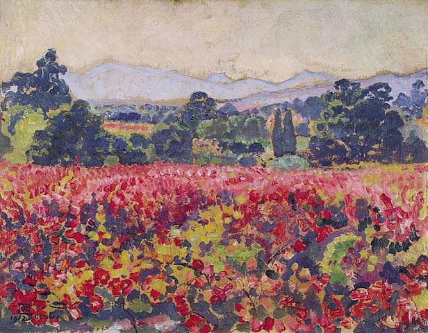 The vines in Saint Clair by Theo van Rysselberghe — Oil Painting Reproduction