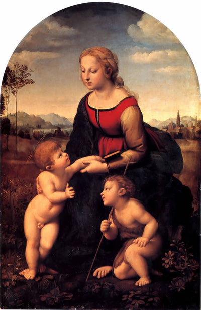 The Virgin and Child with Saint John the Baptist in kitchen