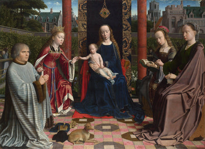 The Virgin and Child with Saints and Donor in modern living room