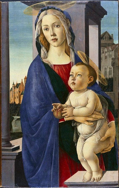 The Virgin and the Child in kitchen