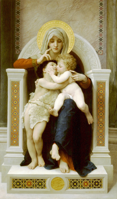 The Virgin, Jesus and Saint John Baptist in entryway