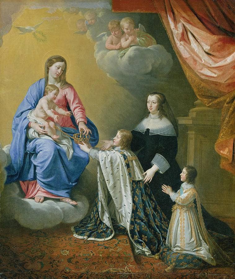 The Virgin Mary Gives The Crown And Sceptre To Louis XIV by Philippe de Champaigne — Oil Painting Reproduction