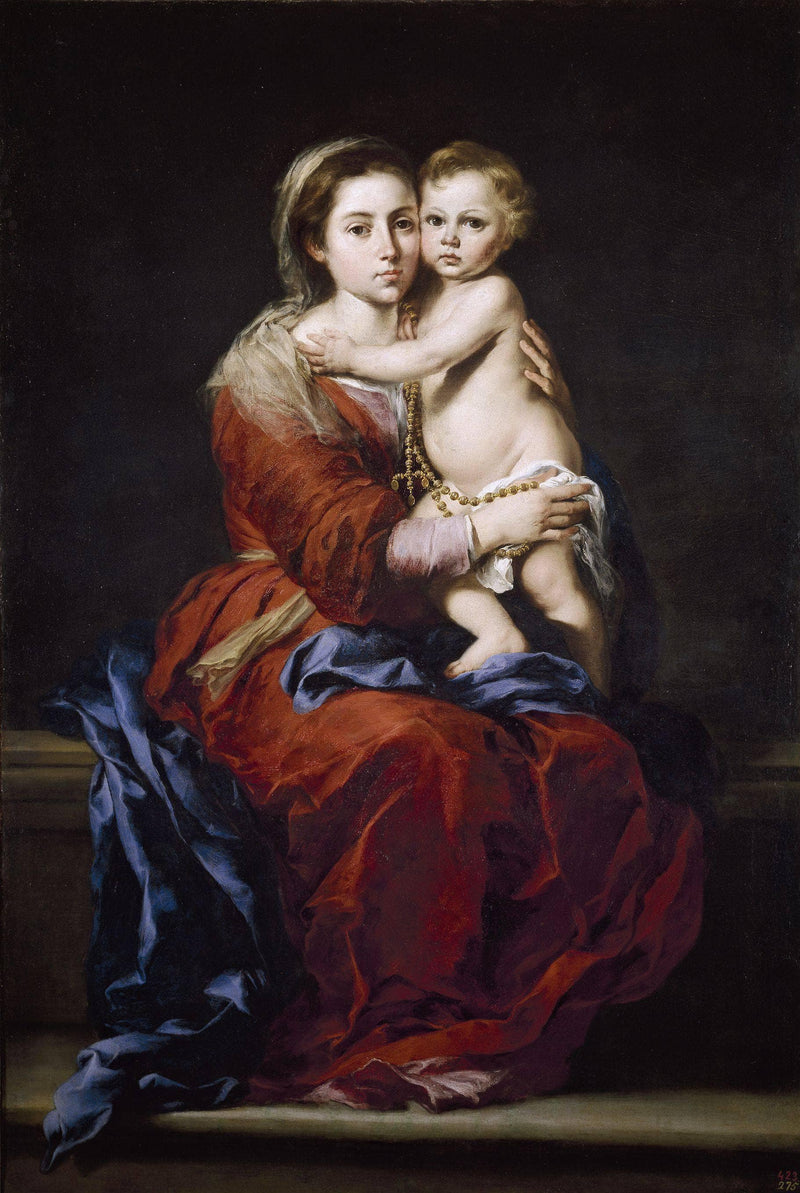 The Virgin of the Rosary by Bartolome Esteban Murillo — Oil Painting Reproduction