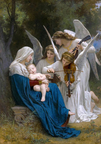 The Virgin with Angels in study