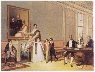The Viscount of Santarem and his Family in dining room