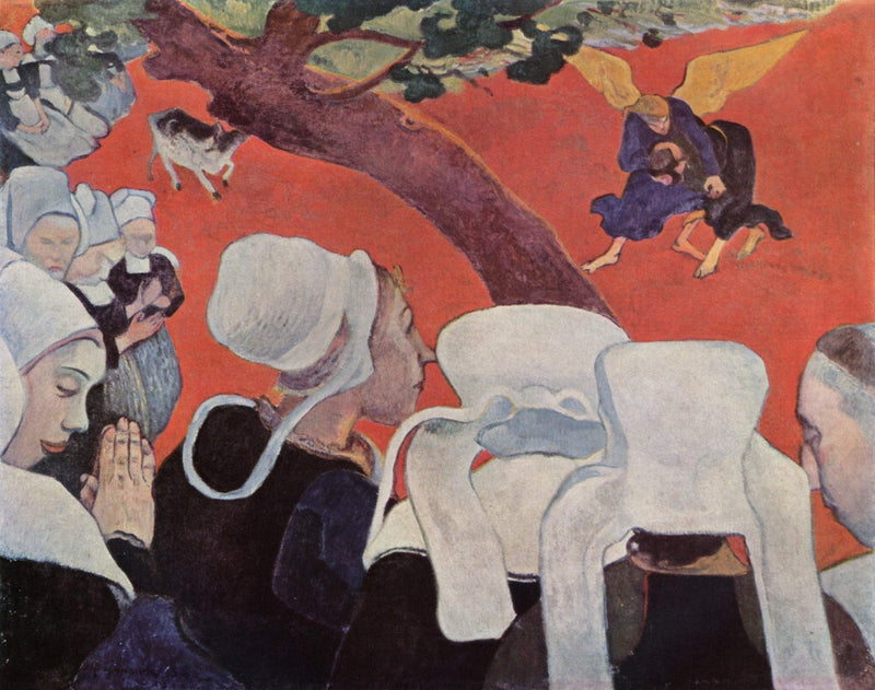 The Vision after the Sermon (Jacob wrestling with the Angel) by Paul Gauguin — Oil Painting Reproduction