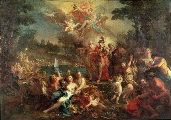 The Vision of Aeneas in the Elysian Fields by Sebastiano Conca — Oil Painting Reproduction