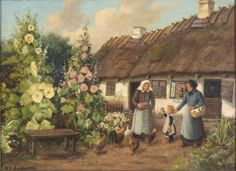 The Visit by Hans Andersen Brendekilde — Oil Painting Reproduction