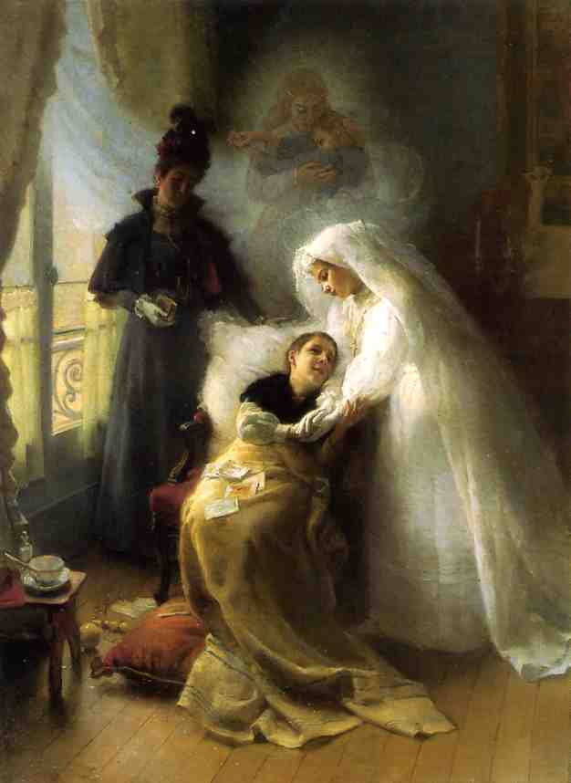 The Visit by Julius LeBlanc Stewart — Oil Painting Reproduction