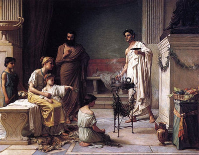 The Visit of a Sick Child to the Temple of Aesculapius in kitchen