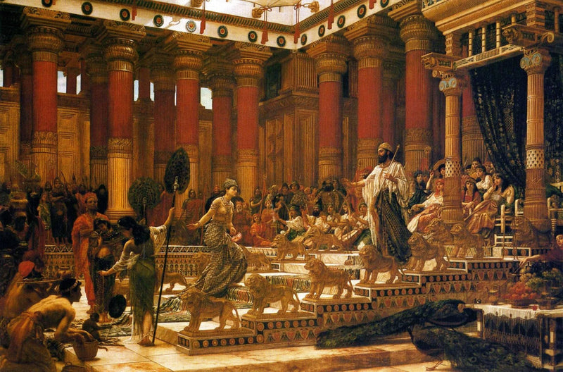 The visit of the Queen of Sheba to King Solomon by Edward Poynter — Oil Painting Reproduction
