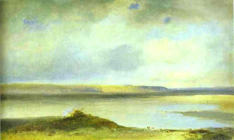 The Volga River. Vistas by Aleksey Savrasov — Oil Painting Reproduction