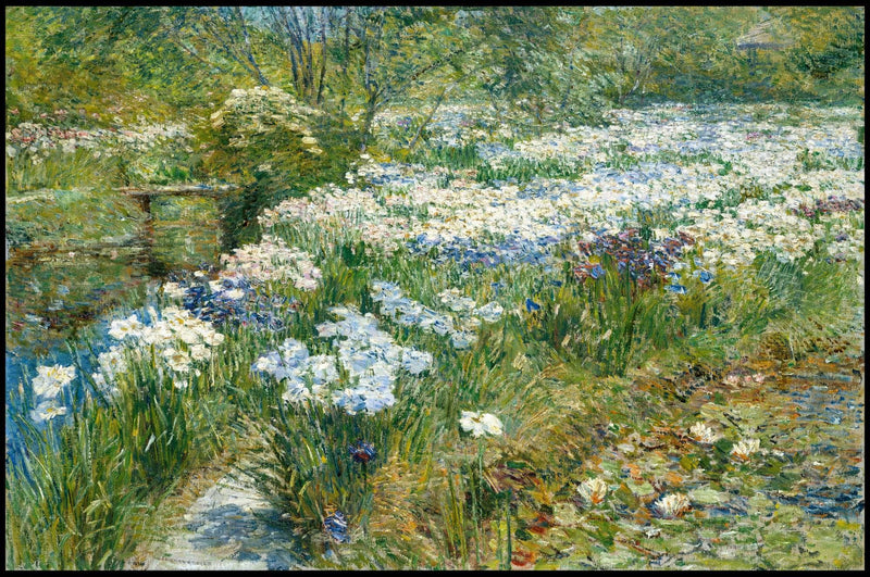 The Water Garden by Childe Hassam — Oil Painting Reproduction