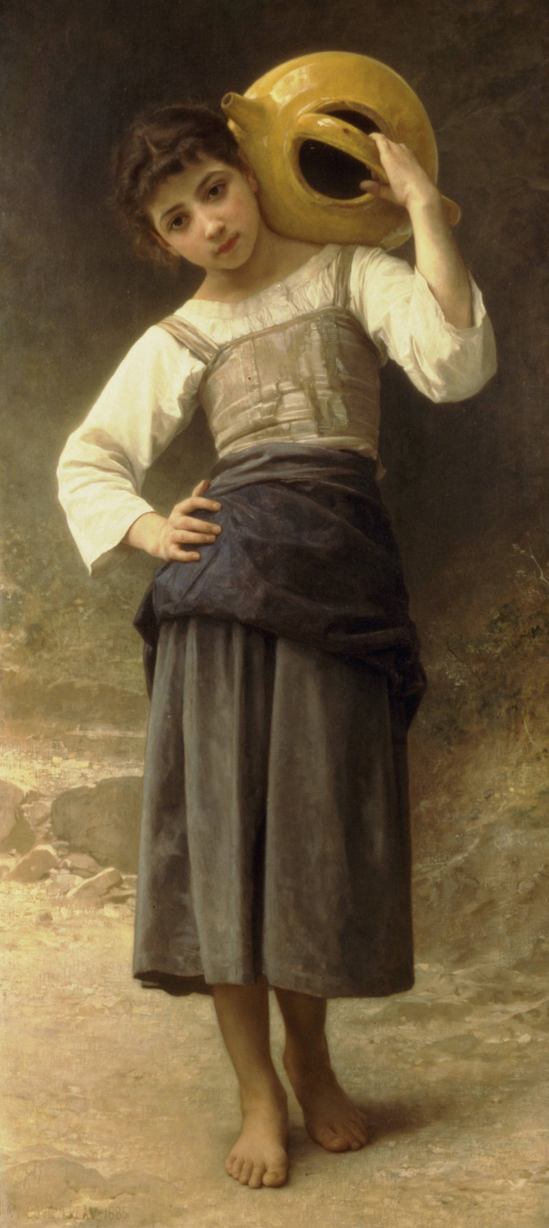 The Water Girl (Young Girl Going to the Spring) by William-Adolphe Bouguereau — Oil Painting Reproduction