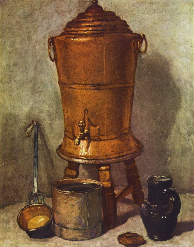 The Water Tank (Copper Urn) by Jean-Baptiste-Simeon Chardin — Oil Painting Reproduction