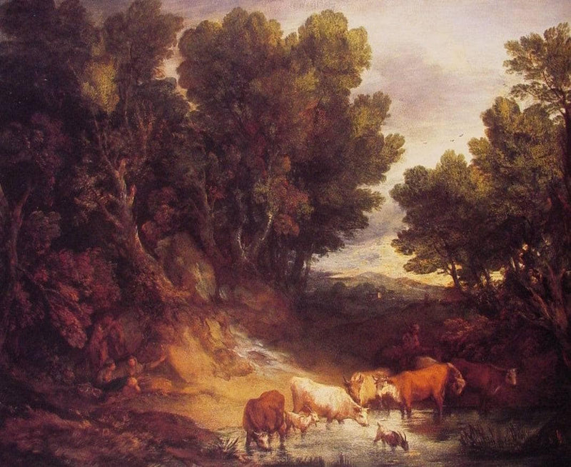 The Watering Place by Thomas Gainsborough — Oil Painting Reproduction
