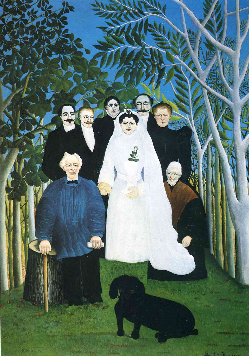 The wedding party by Henri Rousseau — Oil Painting Reproduction