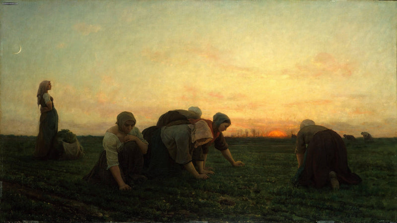 The Weeders by Jules Breton — Oil Painting Reproduction