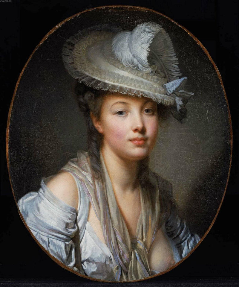The White Hat by Jean-Baptiste Greuze — Oil Painting Reproduction