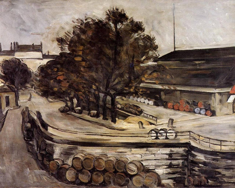 The Wine Market at Jussieu by Paul Cezanne — Oil Painting Reproduction