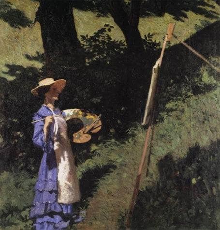 The Woman Painter by Karoly Ferenczy — Oil Painting Reproduction