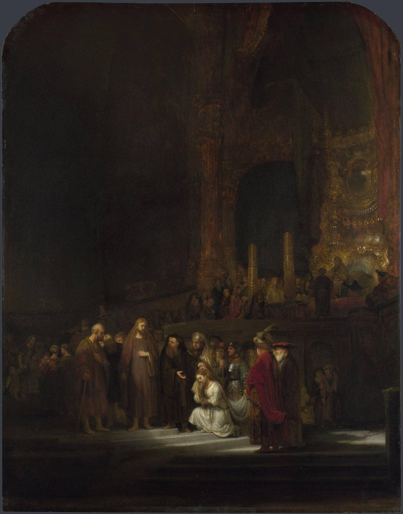 The Woman taken in Adultery by Rembrandt — Oil Painting Reproduction