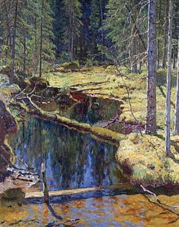 The Wood by Nikolay Bogdanov-Belsky — Oil Painting Reproduction