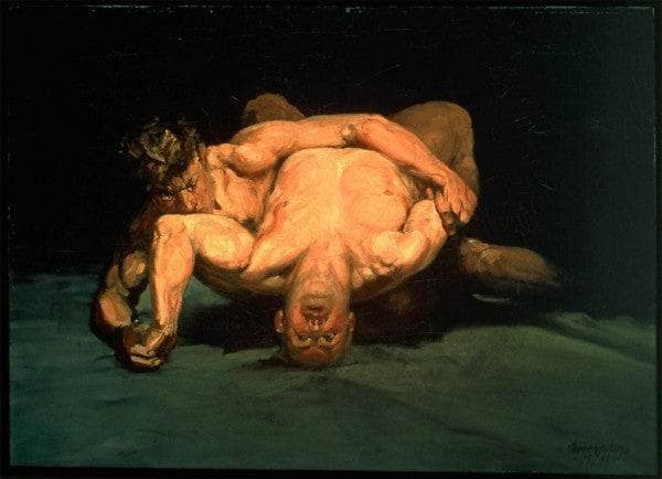 The Wrestlers by George Luks — Oil Painting Reproduction