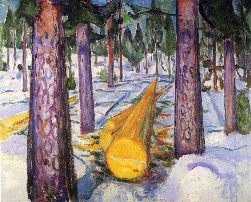 The yellow log by Edvard Munch — Oil Painting Reproduction