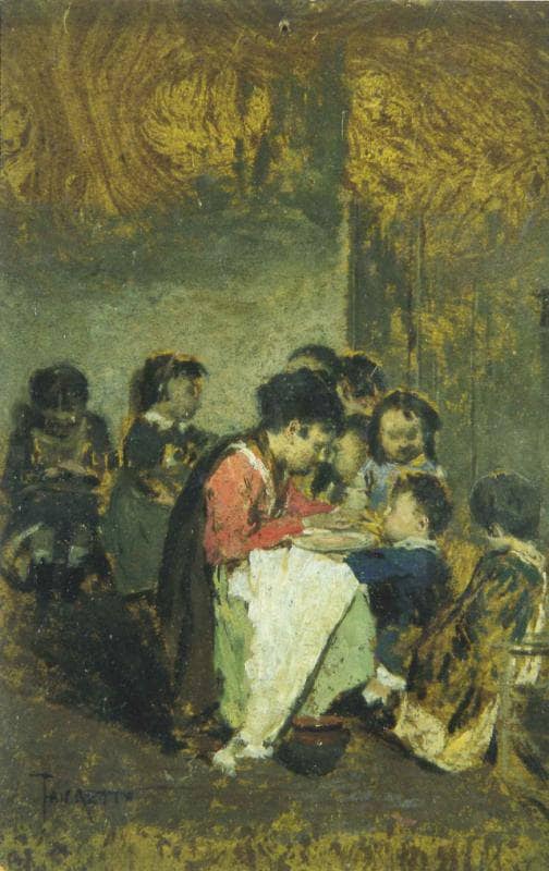 The young teacher by Giacomo Favretto — Oil Painting Reproduction