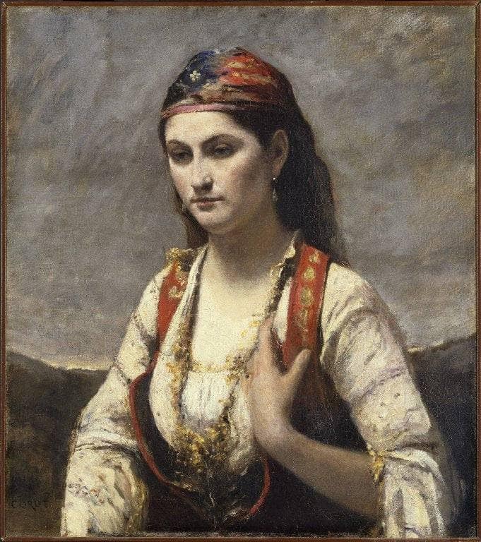 The Young Woman of Albano by Camille Corot — Oil Painting Reproduction