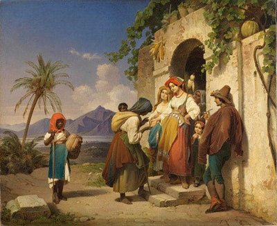 Gypsy fortune-telling in study