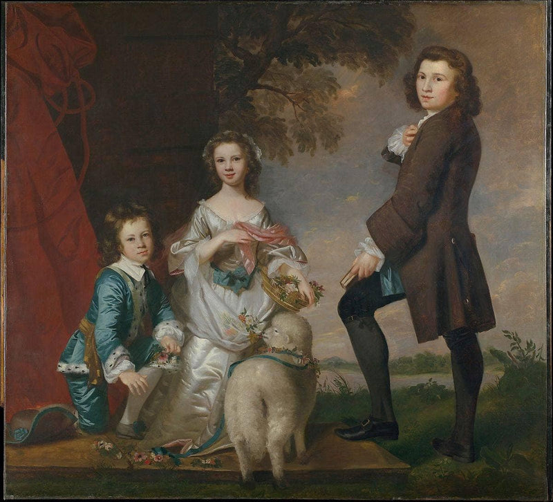 Thomas (1740â1825) and Martha Neate (1741âafter 1795) with His Tutor, Thomas Needham by Joshua Reynolds — Oil Painting Reproduction