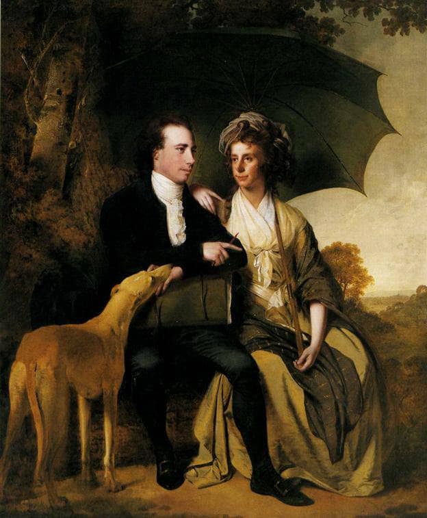 Thomas Gisborne and His Wife Mary by Joseph Wright — Oil Painting Reproduction