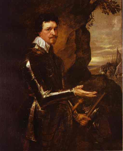 Thomas Wentworth, 1st Earl of Strafford in an Armor by Anthony van Dyck — Oil Painting Reproduction