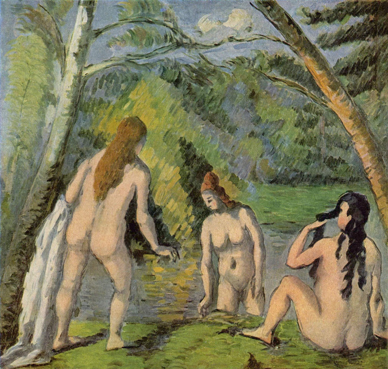 Three Bathers by Paul Cezanne — Oil Painting Reproduction