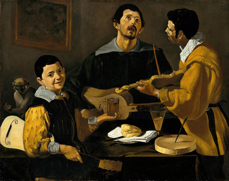 Three Musicians by Diego Velazquez — Oil Painting Reproduction