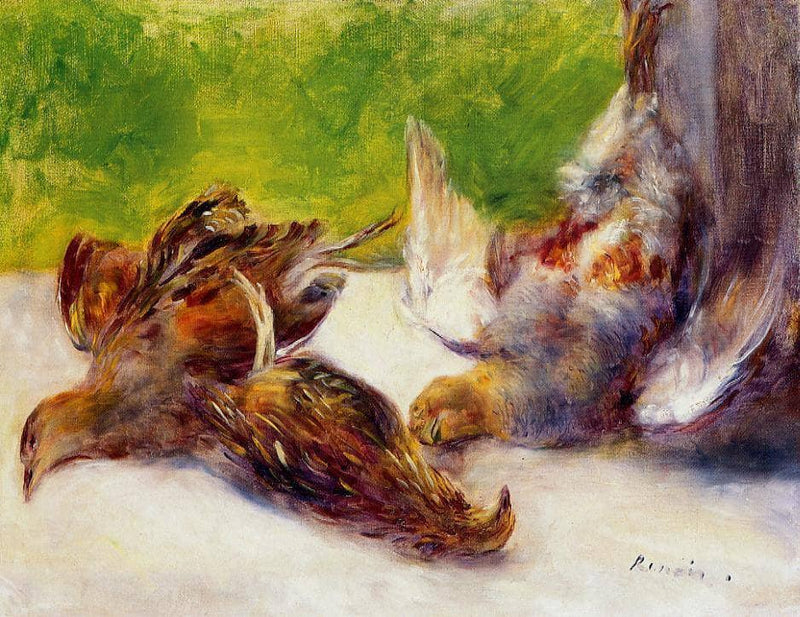 Three Partridges by Pierre-Auguste Renoir — Oil Painting Reproduction