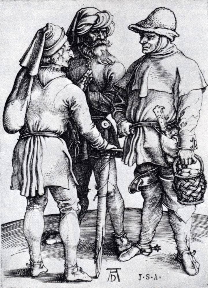 Three Peasants In Conversation by Albrecht Durer, Oil Painting Reproduction