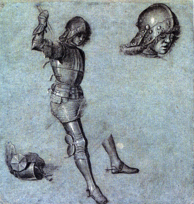 Three Studies of a Cavalier in Armor by Vittore Carpaccio — Oil Painting Reproduction