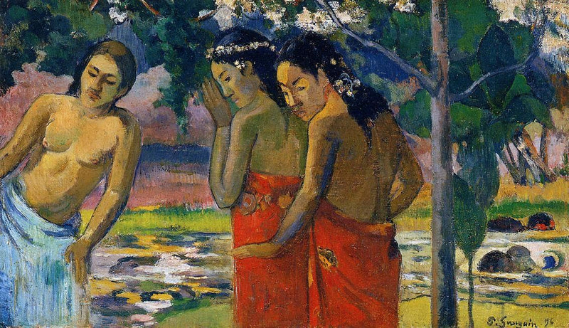 Three Tahitian Women by Paul Gauguin — Oil Painting Reproduction