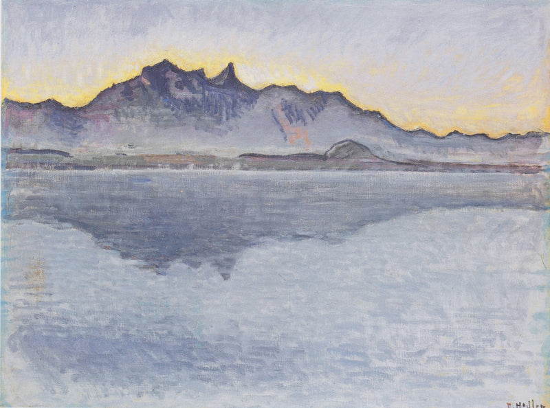Thun, Stockhornkette, evening by Ferdinand Hodler — Oil Painting Reproduction