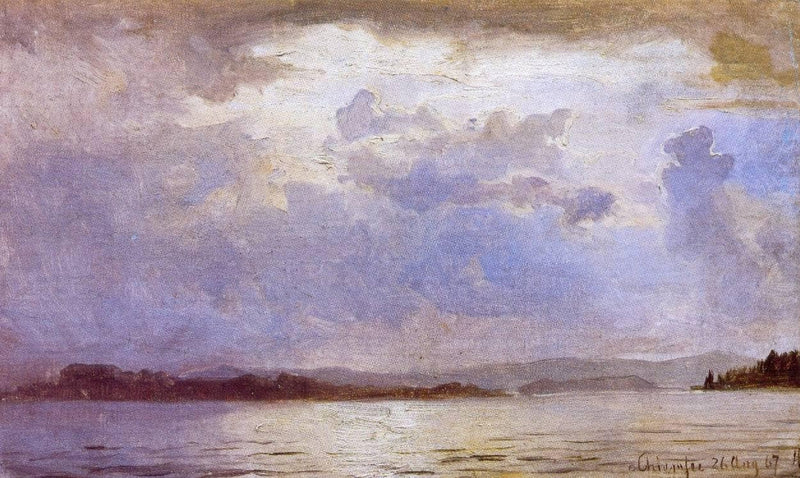 Thunder Clouds over the Chiemsee by Hans Gude — Oil Painting Reproduction